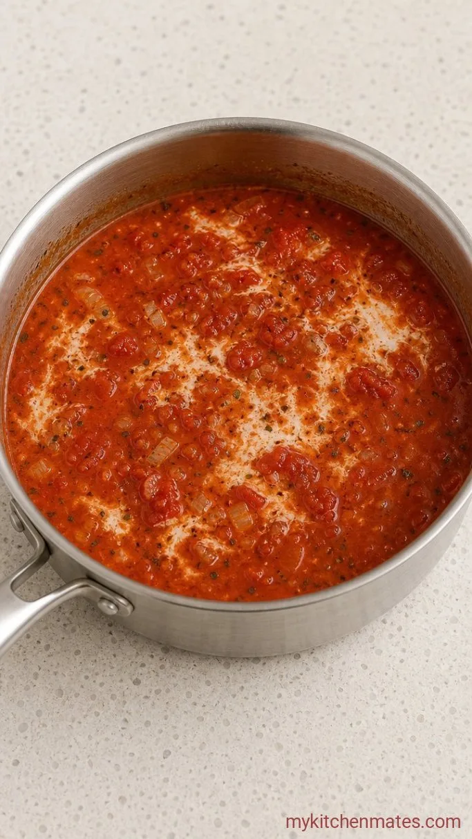 30-Minute Vegan Tomato Soup Step 2: Simmer the Tomatoes
