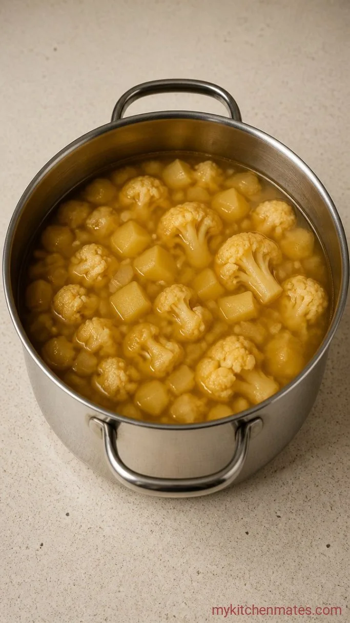 Creamy Weight Watchers Potato Soup (4 WW Points) Step 2: Simmer the Vegetables