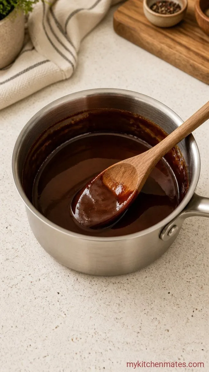 Sweet and Tangy Hawaiian BBQ Sauce Step 2: Simmer to Thicken