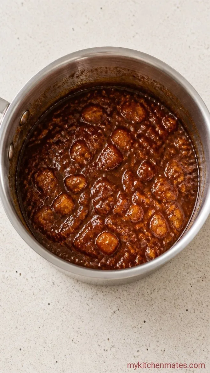 Sweet & Tangy Pineapple BBQ Sauce Step 2: Simmer Until Thickened