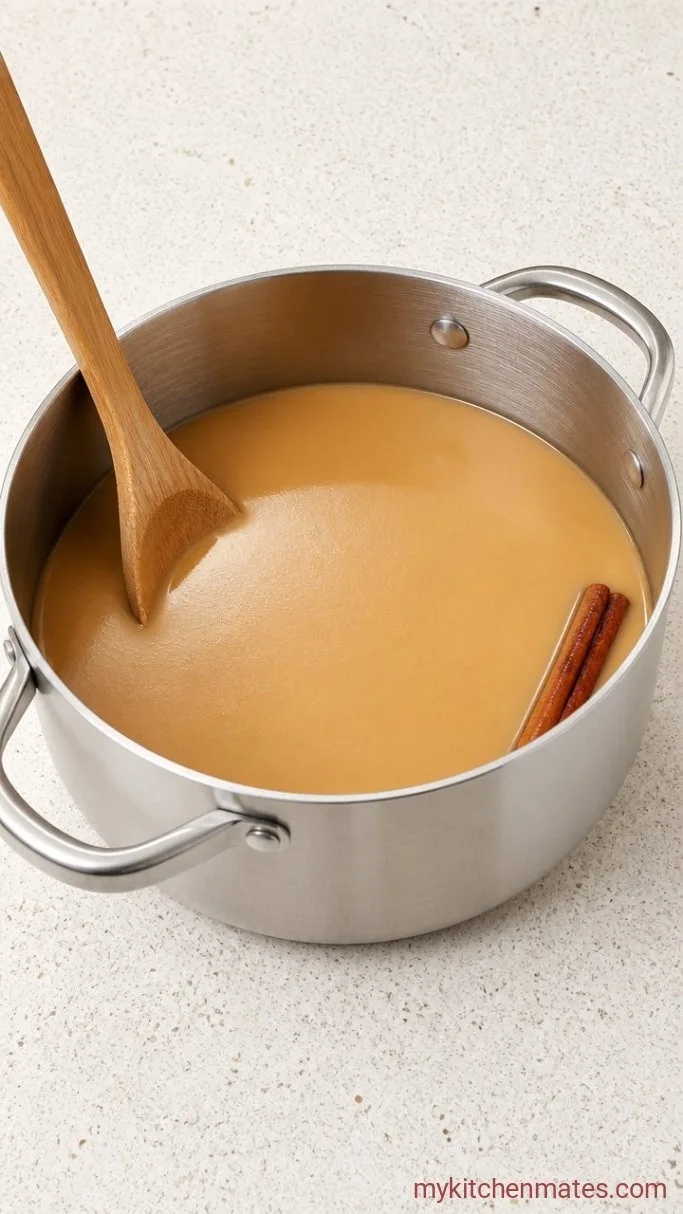 Step 2: Simmer with Cinnamon and Piloncillo