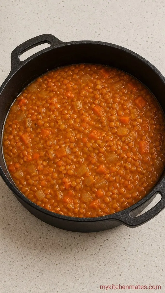 Step 2: Simmer with the Lentils