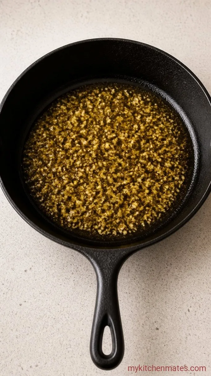 Quick 15-Minute Garlic Butter Chicken Bites Step 2: Sizzle the Garlic in Butter