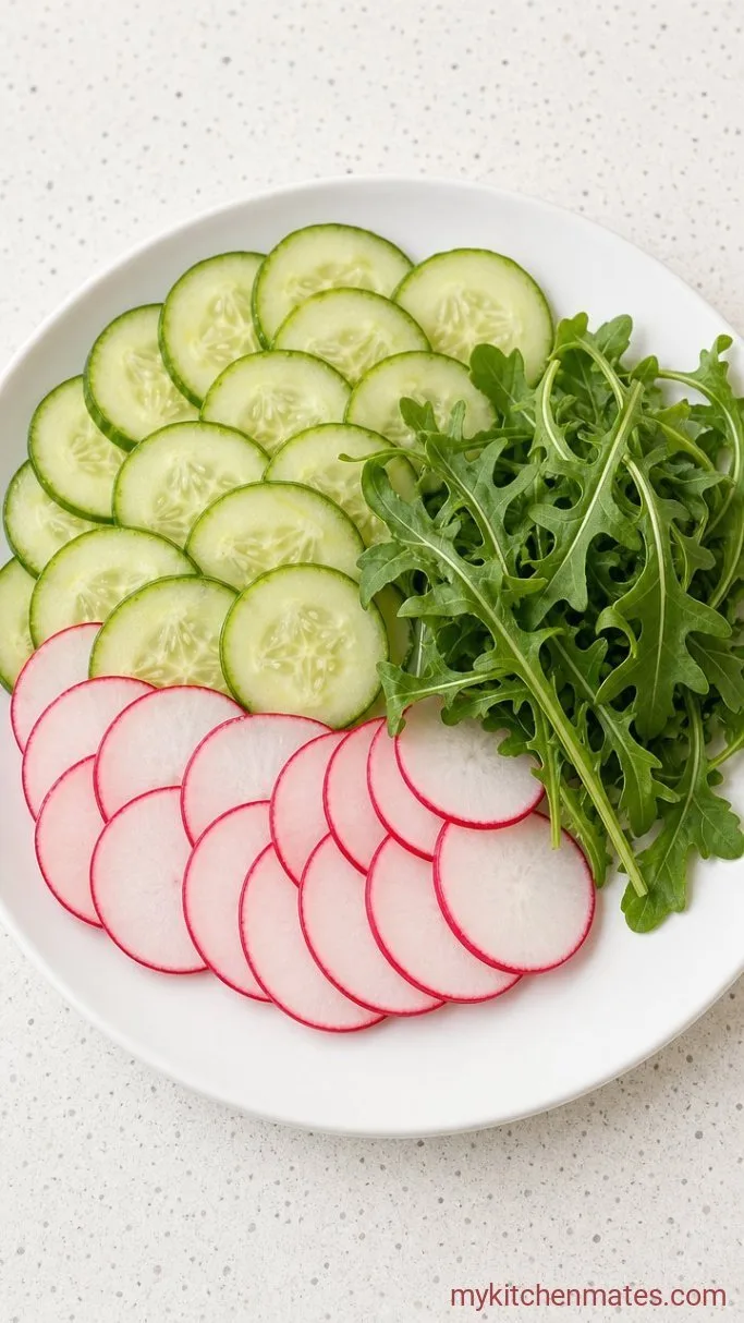 10-Minute Creamy Cottage Cheese Sandwich Step 2: Slice the Vegetables