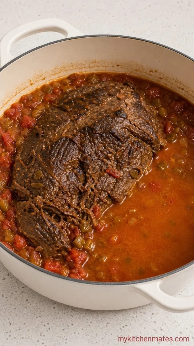 Slow Cooker Shredded Beef Nachos Step 2: Slow Cook the Beef