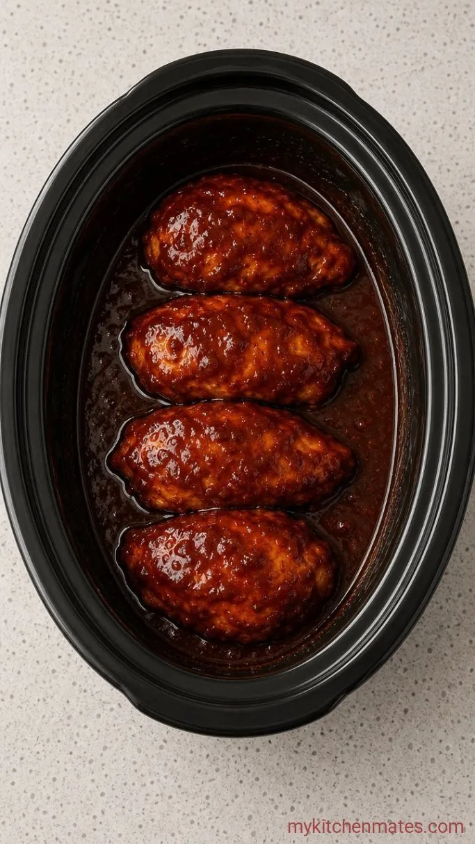 Crockpot BBQ Pulled Chicken (4 Ingredients, Super Juicy) Step 2: Slow Cook the Chicken