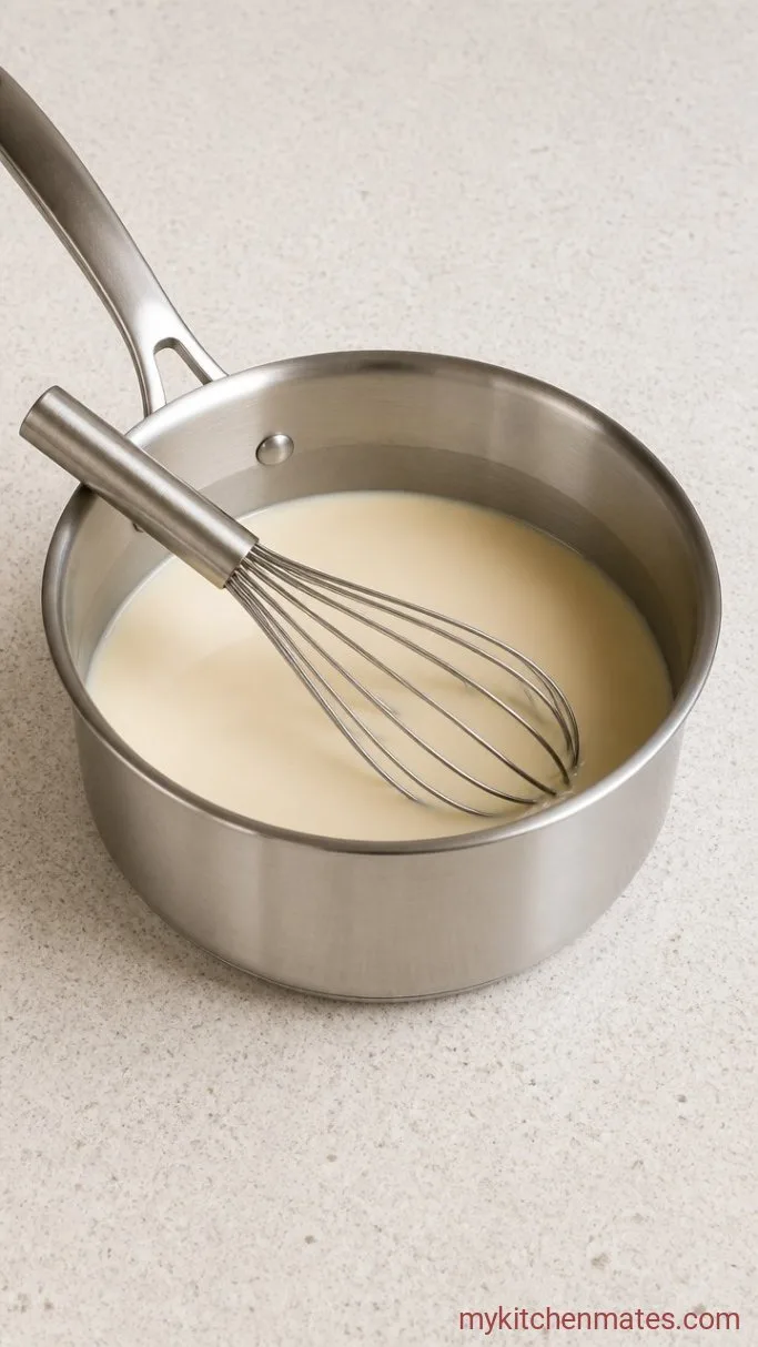 Step 2: Slowly Stream in the Milk