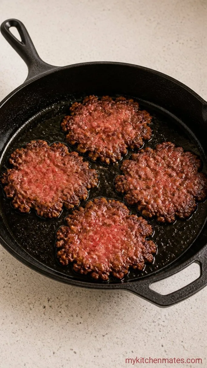 Step 2: Smash and Sear the Patties