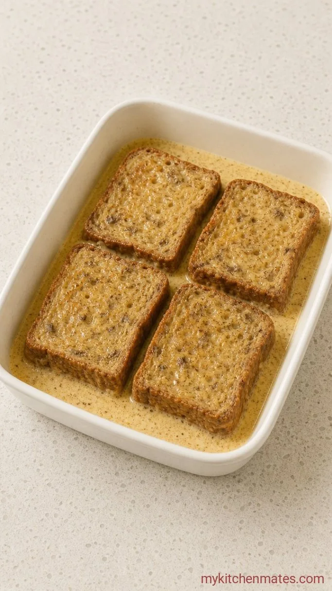 Step 2: Soak the Banana Bread Slices