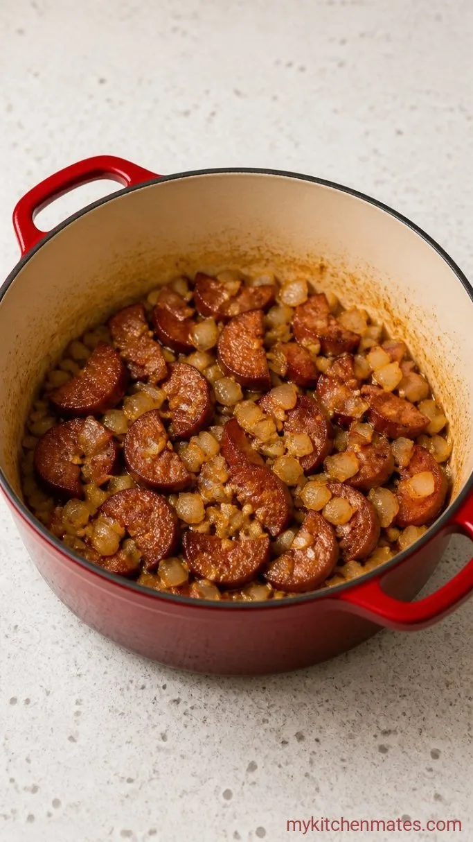 30-Minute Kielbasa Cabbage Soup Step 2: Soften the Aromatics