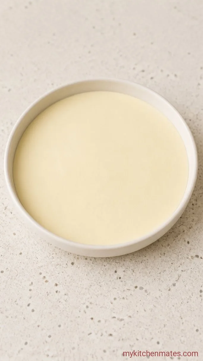 5-Minute Caramel Apple Cheesecake Dip Step 2: Spread It Into a Serving Dish