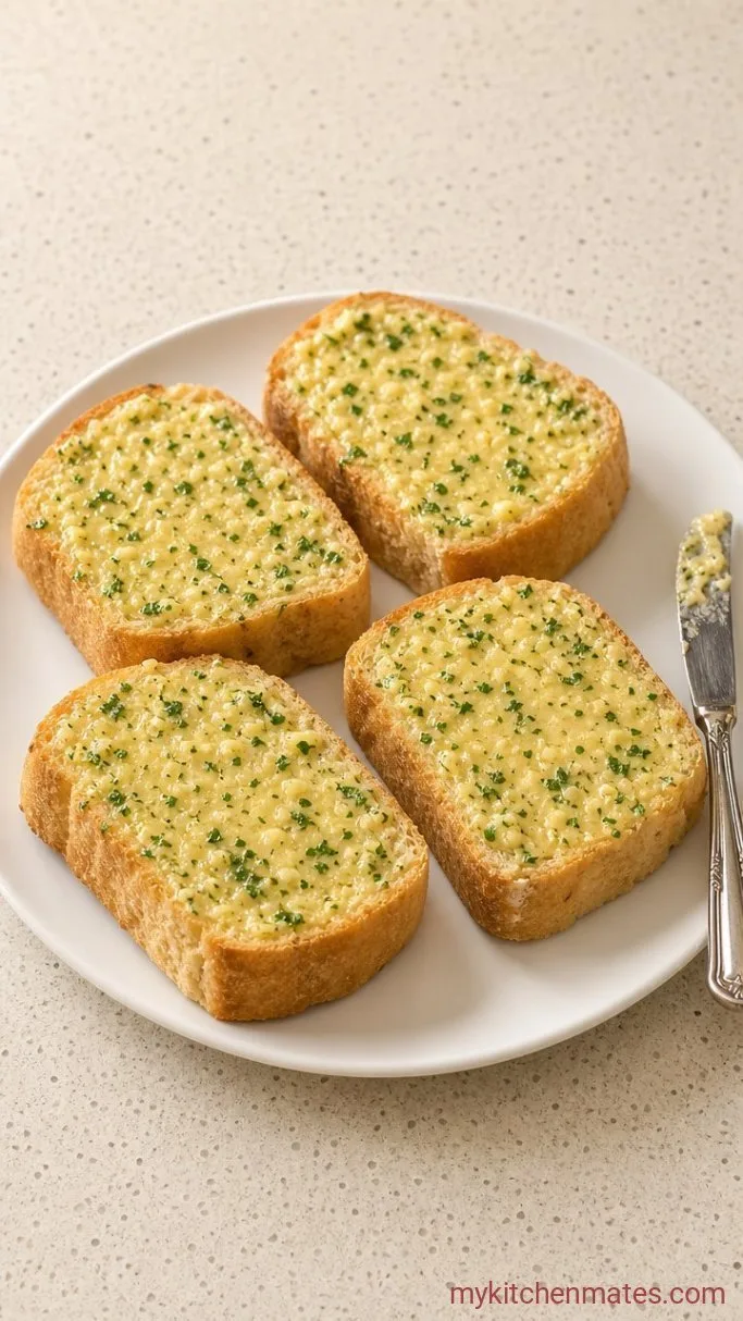 Crispy Air Fryer Garlic Bread in 5 Minutes Step 2: Spread the Butter on the Bread