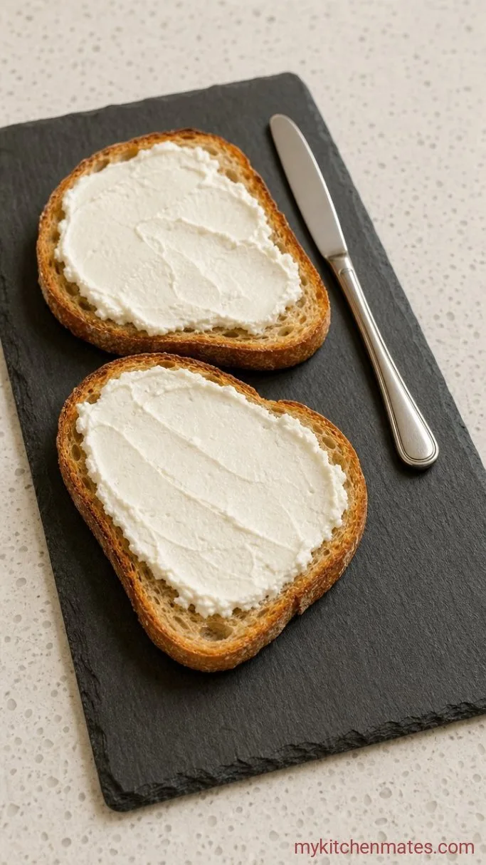 Step 2: Spread the Goat Cheese