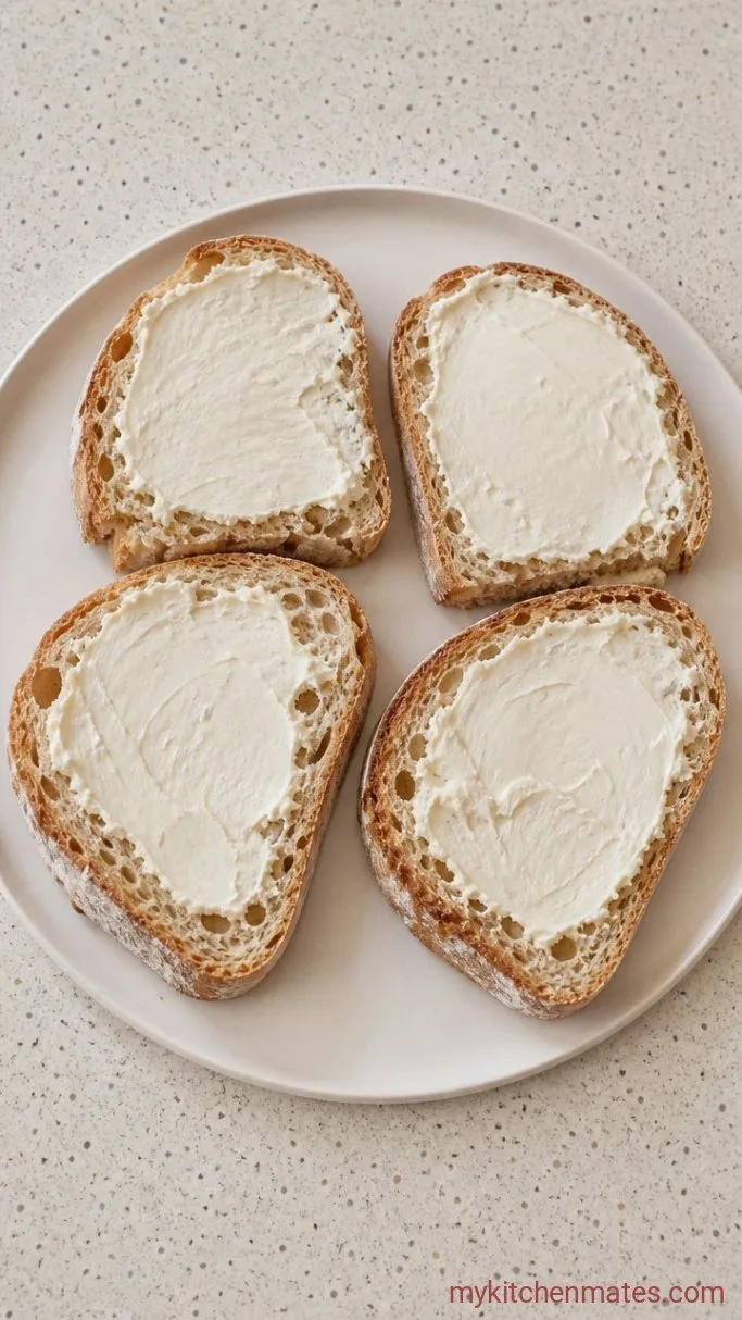 Step 2: Spread the Goat Cheese