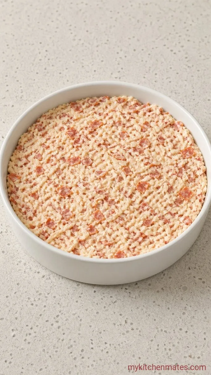 3-Ingredient Pepperoni Dip Step 2: Spread the Mixture into a Dish