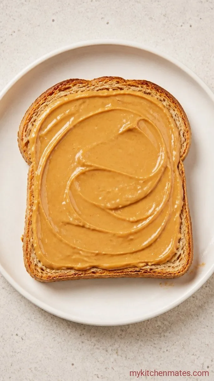 Quick 3-Ingredient Peanut Butter Banana Toast Step 2: Spread the Peanut Butter