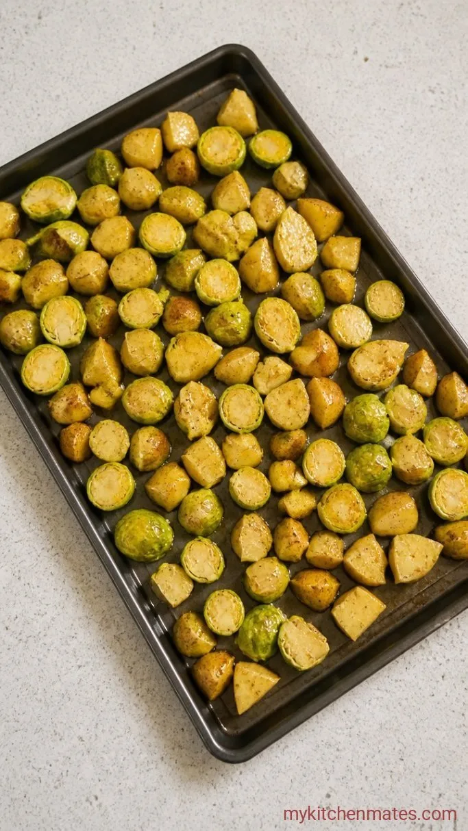 Step 2: Spread the Vegetables on the Hot Pan