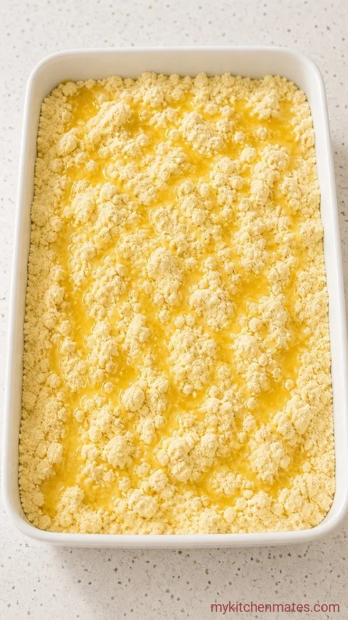 Step 2: Sprinkle the Cake Mix and Add Butter