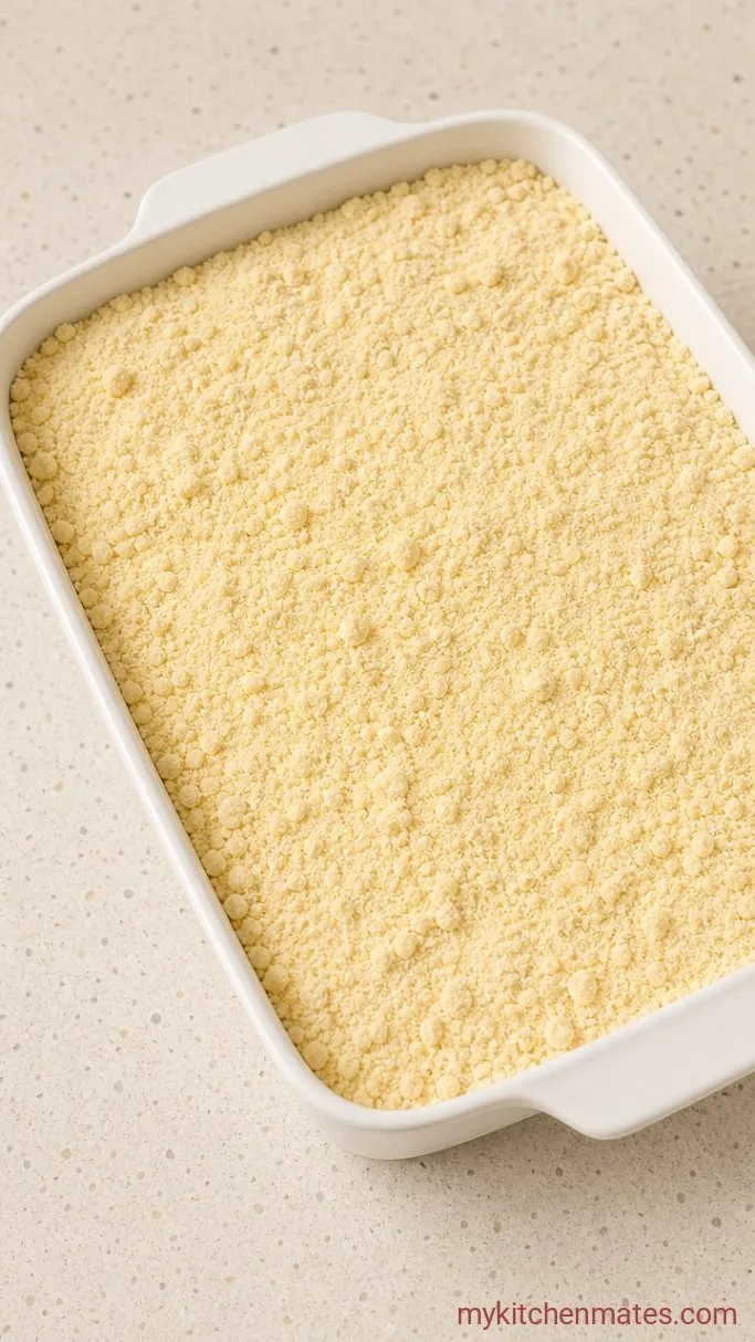 Step 2: Sprinkle the Cake Mix