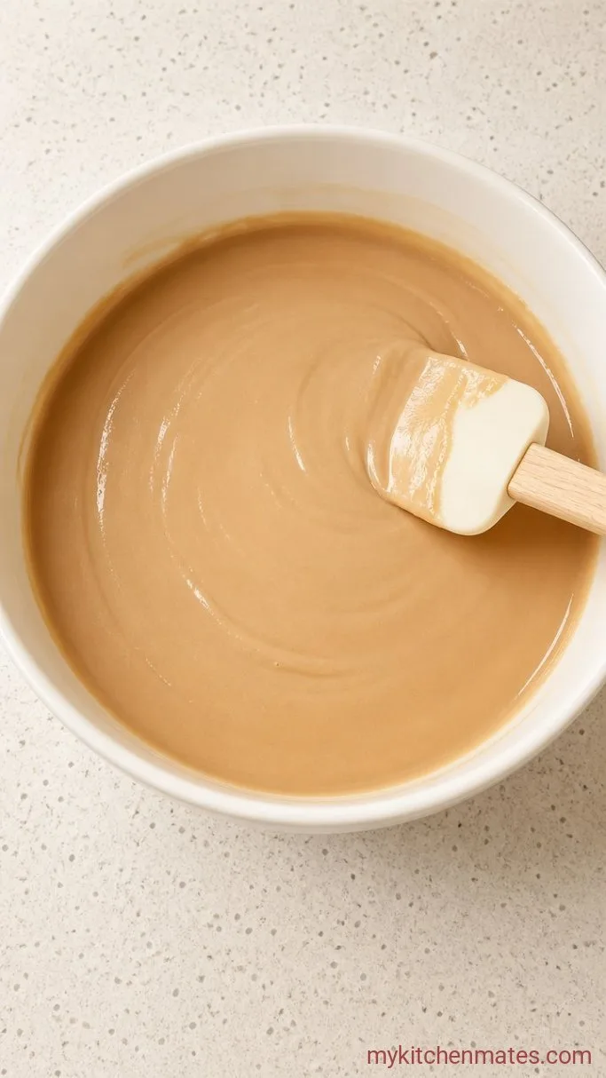 Step 2: Stir and Pour the Fudge