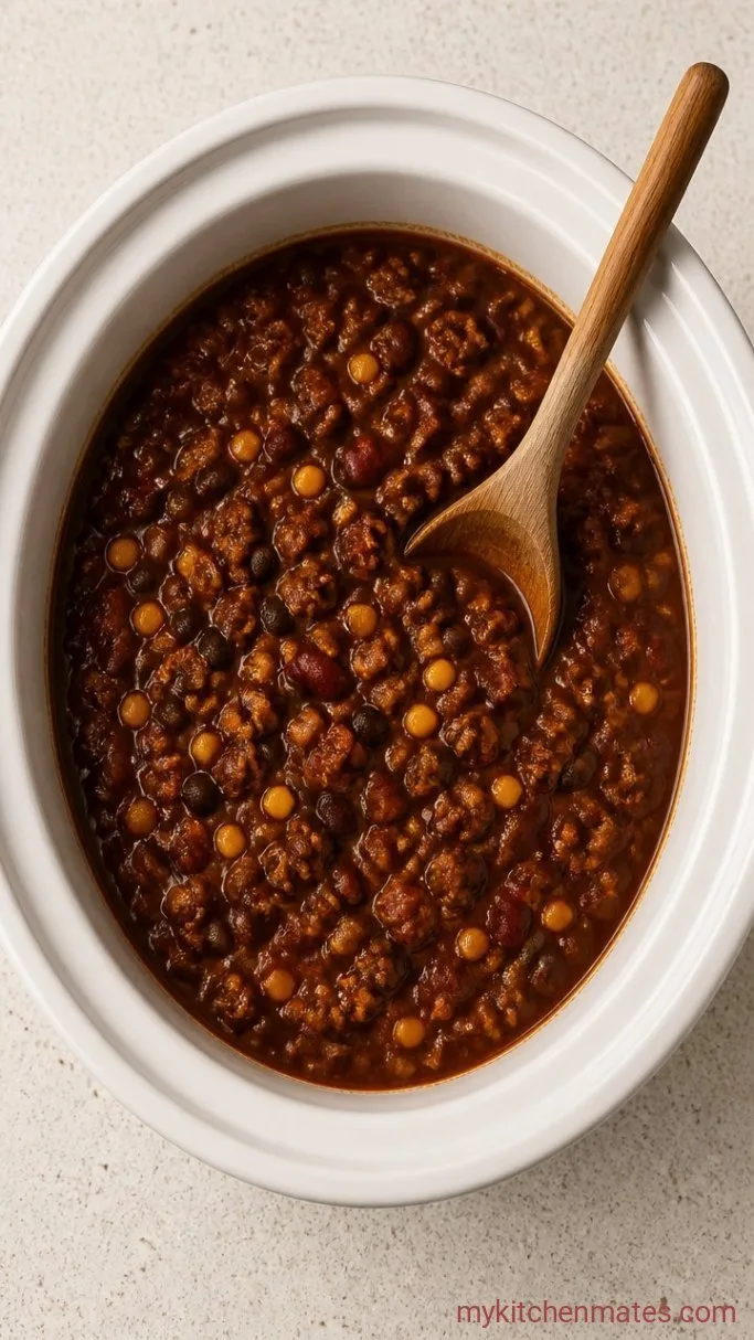 Dump-and-Go Vegan Chili in the Crockpot Step 2: Stir and Taste the Chili