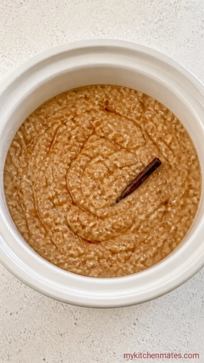 Crockpot Overnight Oatmeal (Steel-Cut, No Morning Work) Step 2: Stir and Wake Up the Oats