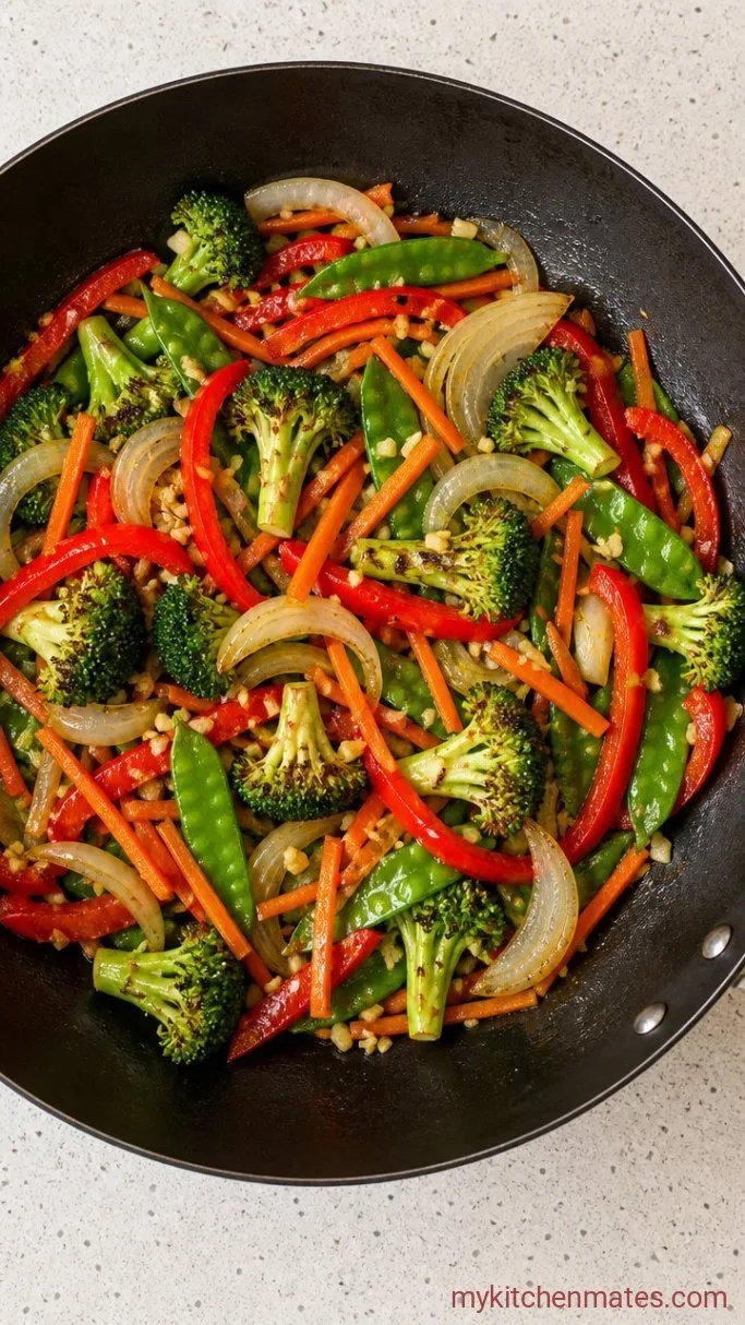 Step 2: Stir-Fry the Aromatics and Vegetables