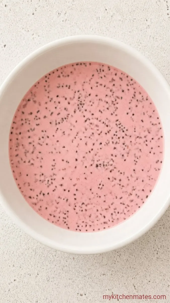 5-Ingredient Strawberry Chia Pudding Step 2: Stir in the Chia Seeds