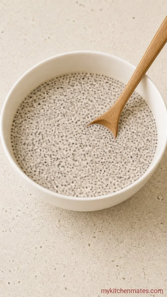 Creamy Vanilla Chia Pudding (4 Ingredients, 5 Minutes Prep) Step 2: Stir in the Chia Seeds