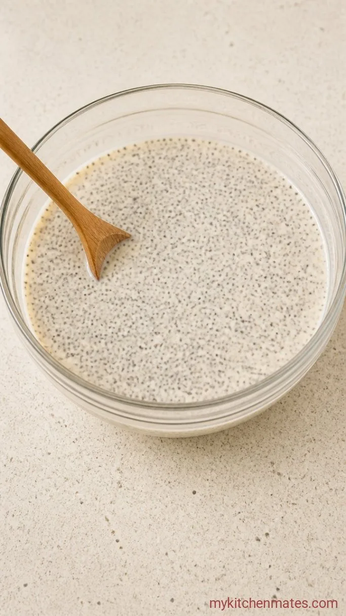 3-Ingredient Coconut Milk Chia Pudding Step 2: Stir in the Chia Seeds