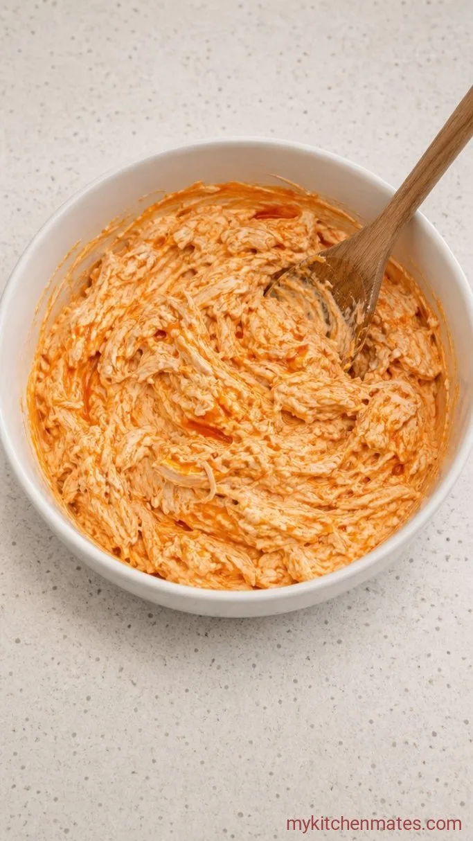Step 2: Stir in the Chicken and Buffalo Sauce