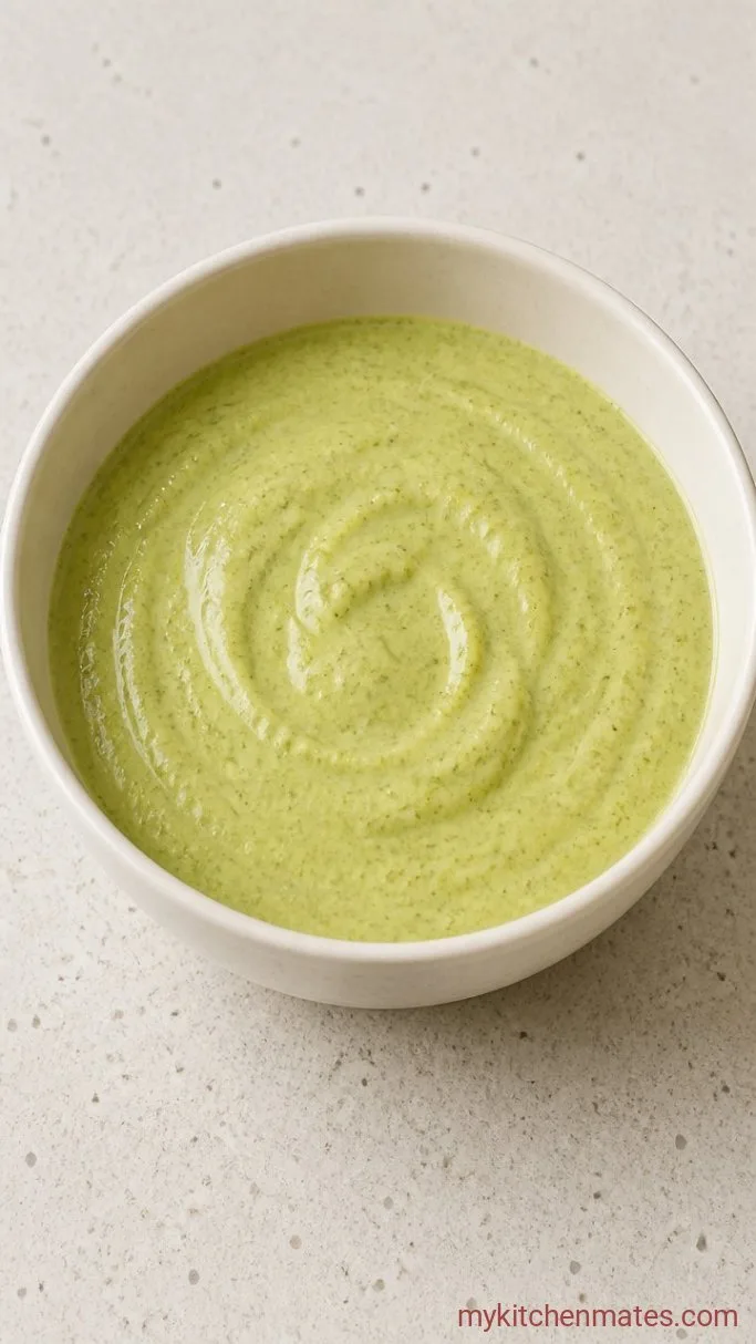 5-Minute Creamy Pesto Sauce Step 2: Stir in the Cream