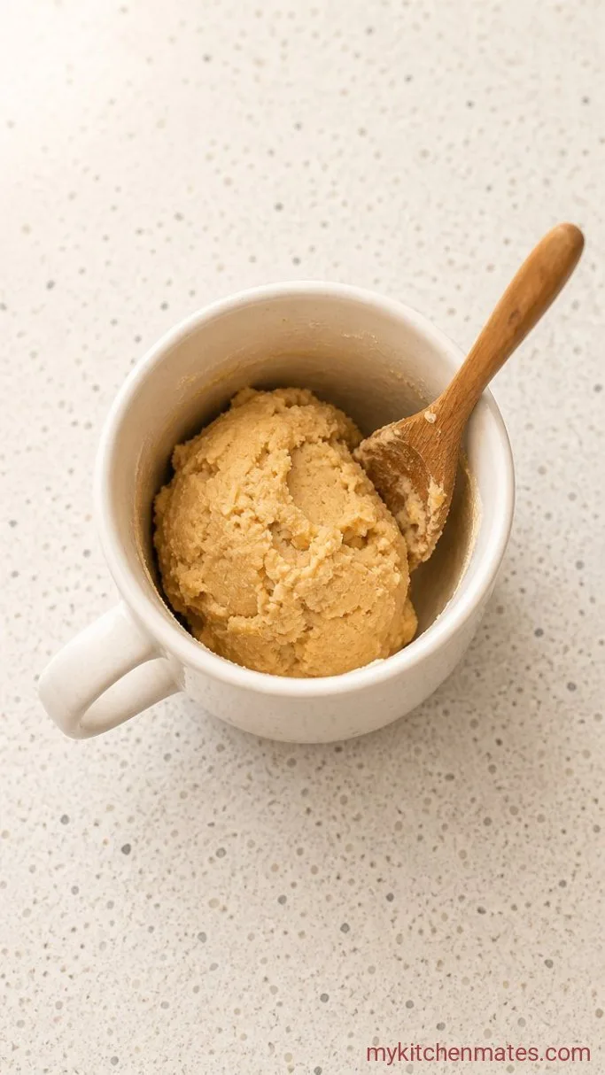 5-Minute Single Serve Chocolate Chip Cookie Step 2: Stir in the Dry Ingredients