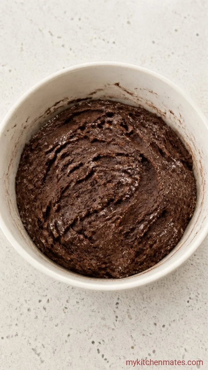 Soft and Fudgy Peppermint Brownie Cookies Step 2: Stir in the Dry Ingredients
