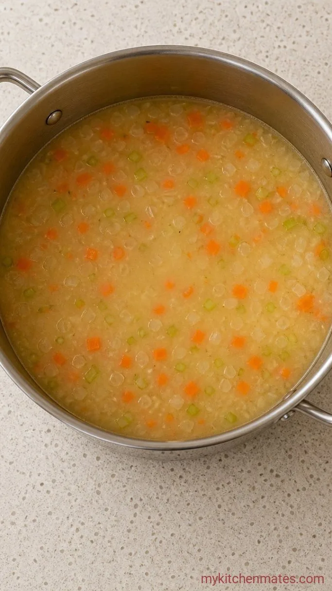 Creamy Buffalo Chicken Soup (One Pot, 40 Minutes) Step 2: Stir in the Flour and Broth