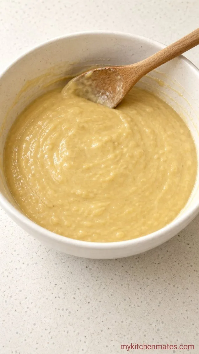 Quick 3-Ingredient Waffles (Ready in 15 Minutes) Step 2: Stir in the Flour