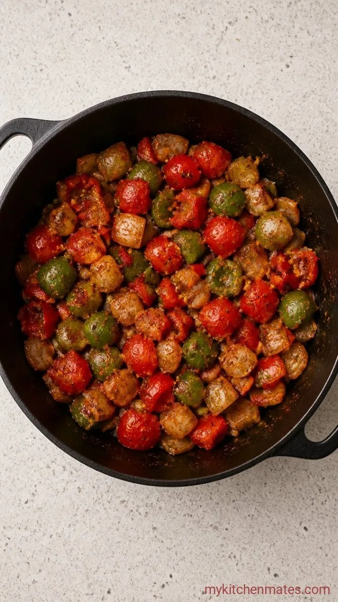 Step 2: Stir in the Garlic and Spices