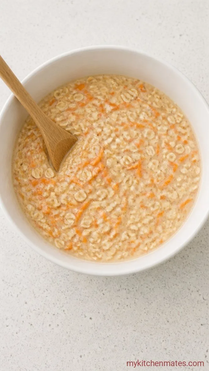 Step 2: Stir in the Oats and Carrots