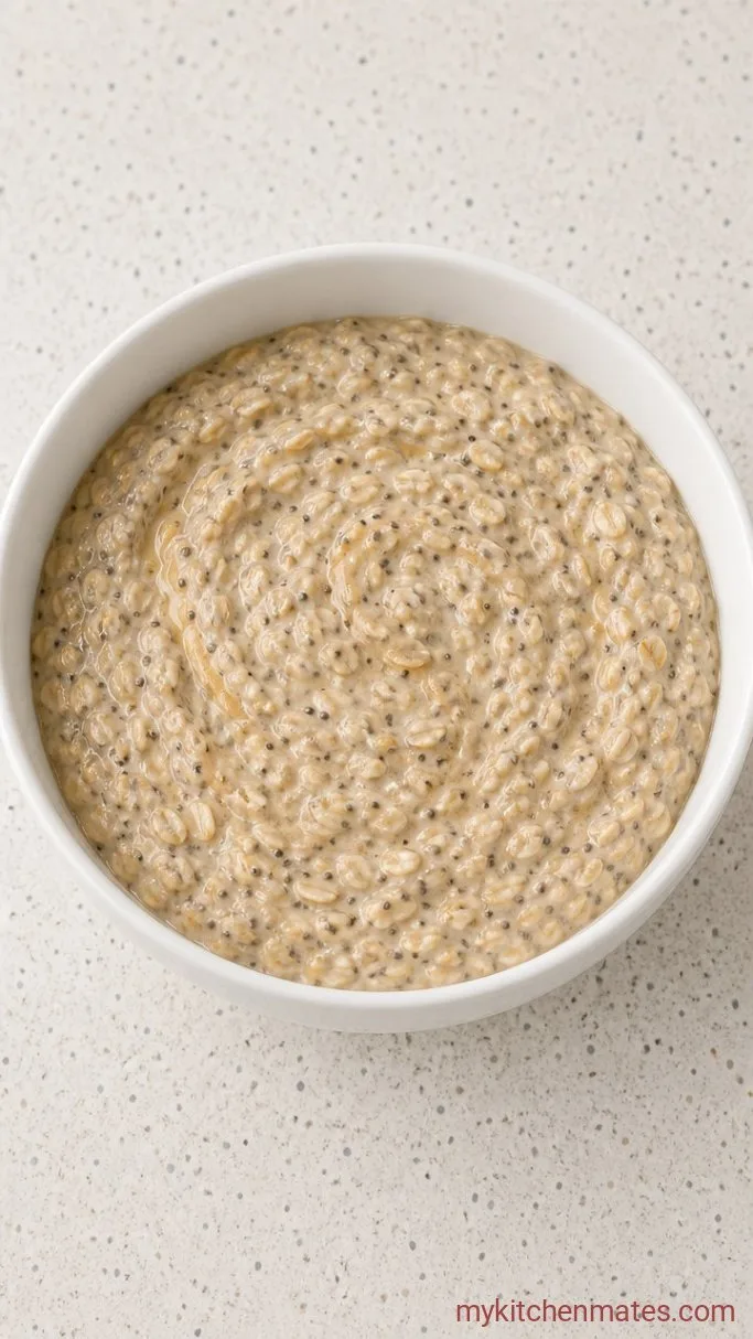 5-Ingredient Peanut Butter Banana Overnight Oats Step 2: Stir In the Oats and Chia