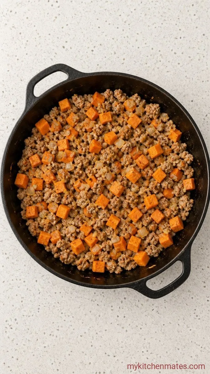 Step 2: Stir in the Sweet Potatoes
