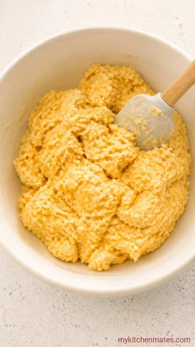 25-Minute Fluffy Keto Cheddar Bay Biscuits Step 2: Stir in the Wet Ingredients and Cheese