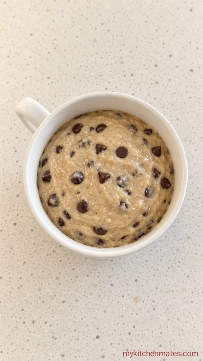 Gooey Chocolate Chip Mug Cake in 5 Minutes Step 2: Stir in the Wet Ingredients