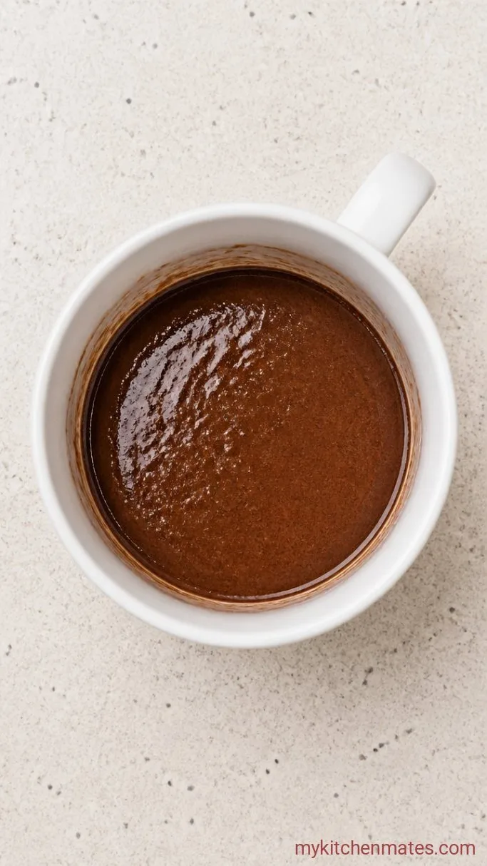 5-Minute Paleo Mug Cake Step 2: Stir in the Wet Ingredients