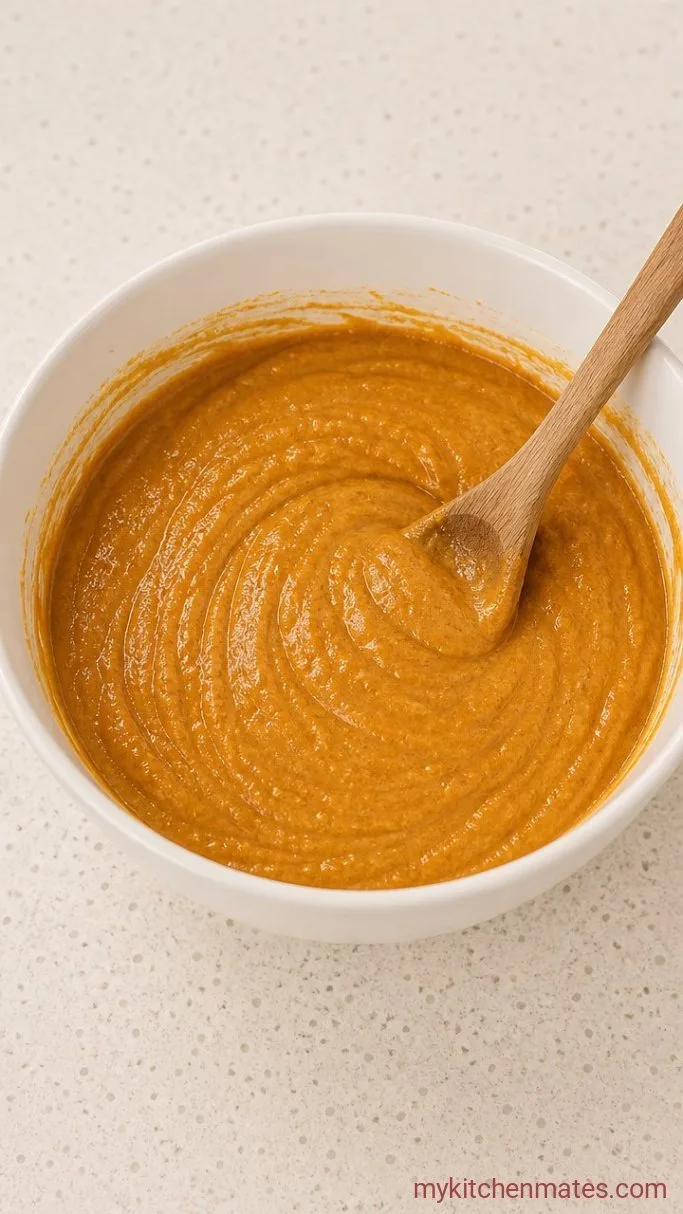 1-Bowl Dairy Free Pumpkin Muffins Step 2: Stir in the Wet Ingredients