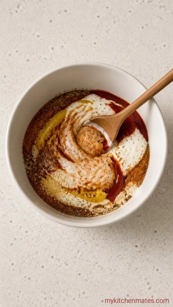 5-Minute Greek Yogurt Burger Sauce Step 2: Stir in the Wet Ingredients