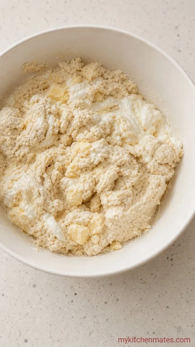 Fluffy Greek Yogurt Biscuits (Ready in 25 Minutes) Step 2: Stir in the Yogurt and Form the Dough