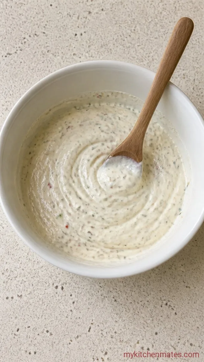 Classic Knorr Spinach Dip (The 10-Minute Party Dip) Step 2: Stir the Creamy Base