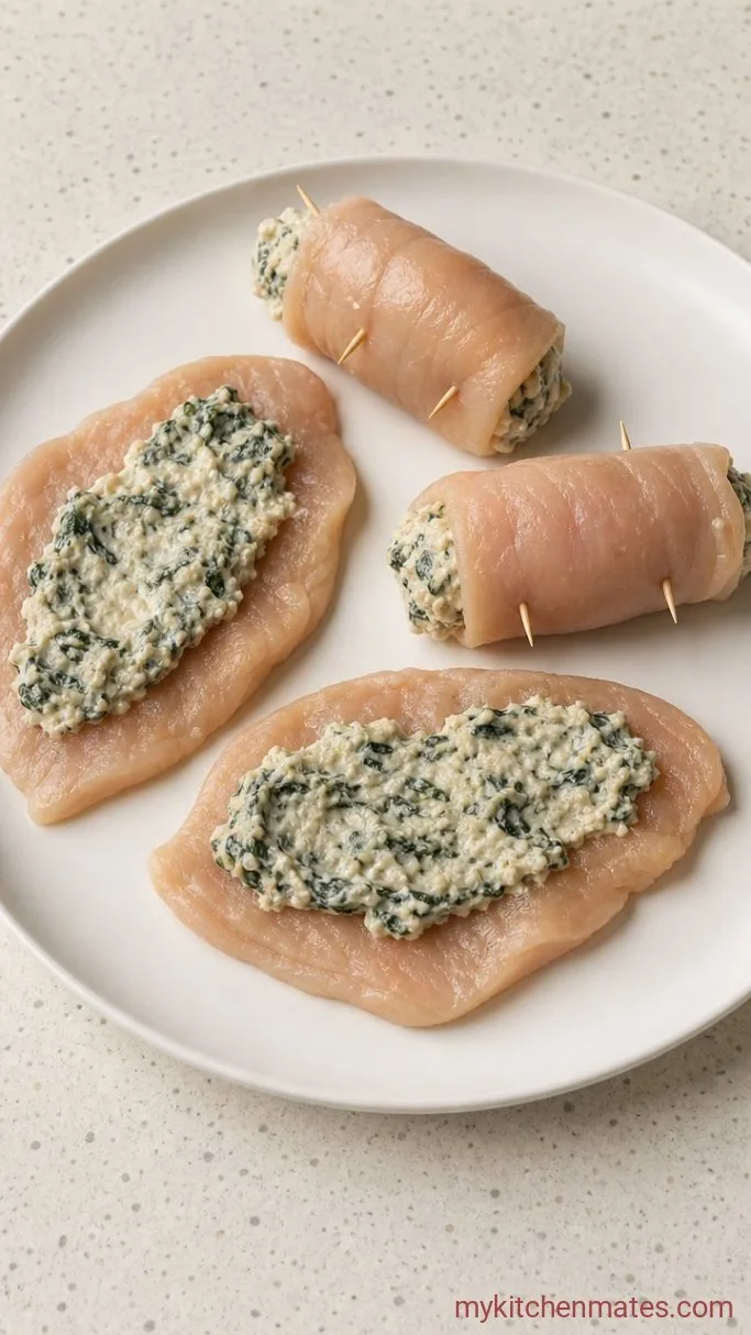 Step 2: Stuff and Roll the Chicken