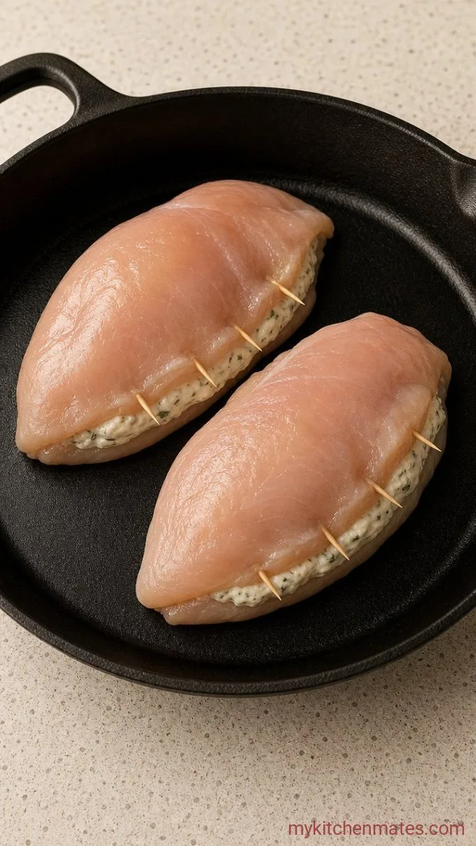 30-Minute Cheese Stuffed Chicken Breast Step 2: Stuff the Chicken Breasts