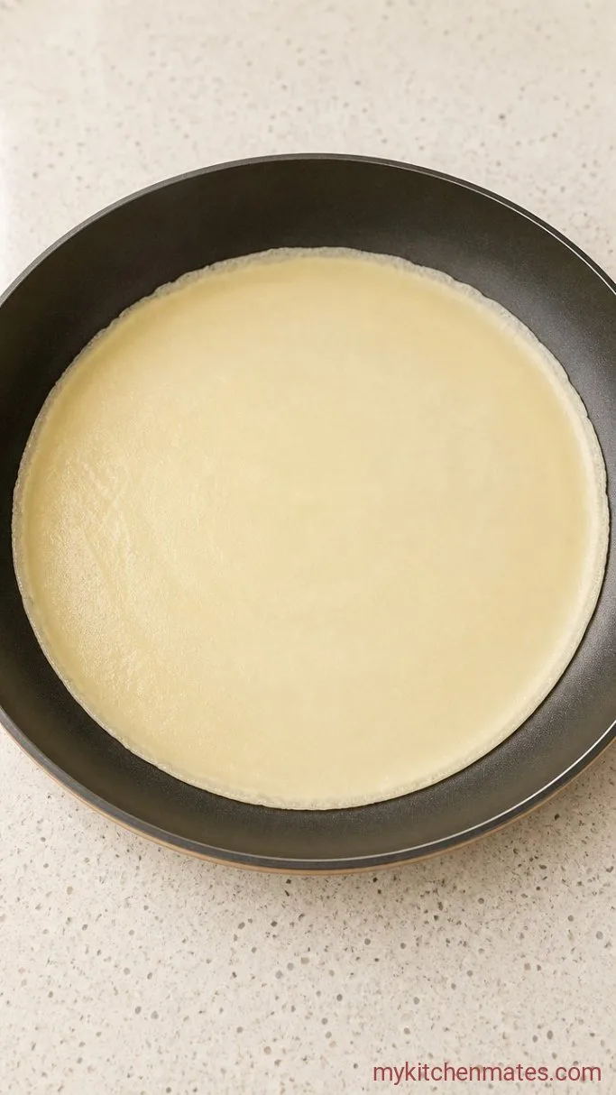 Step 2: Swirl the First Crepe